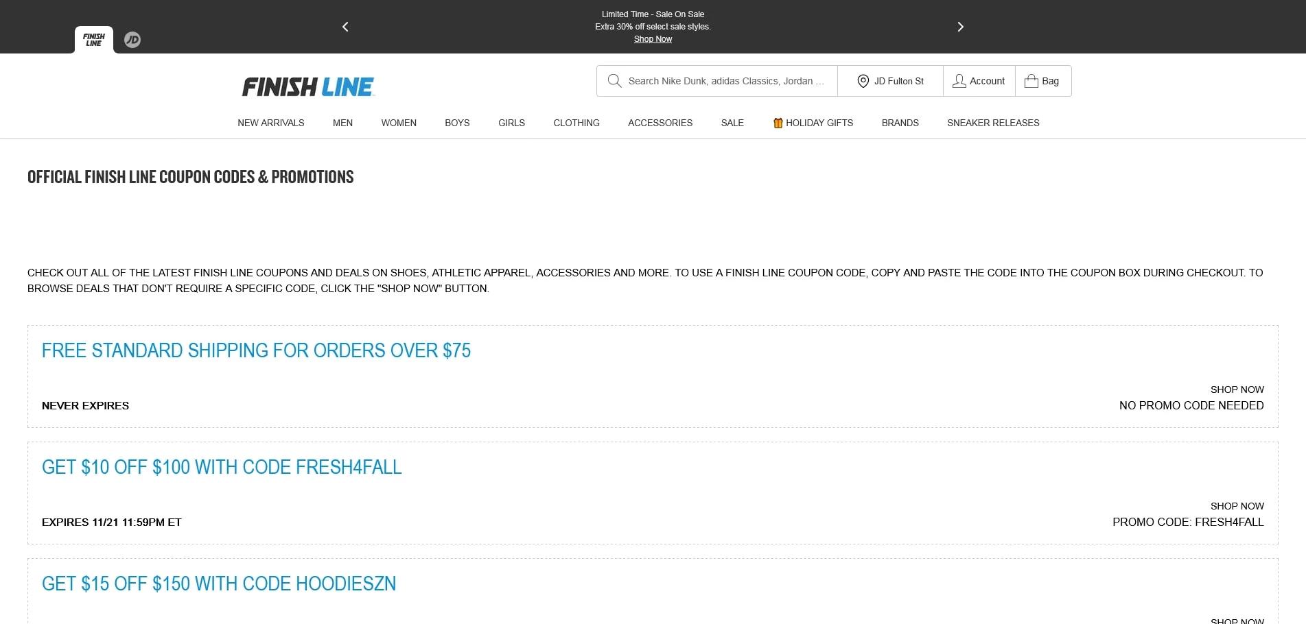 Finish Line Promo Code