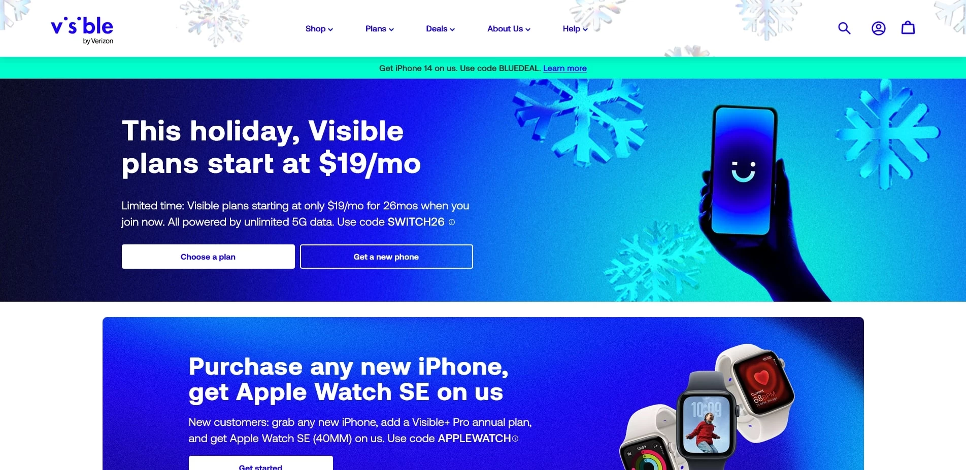 Visible promo code