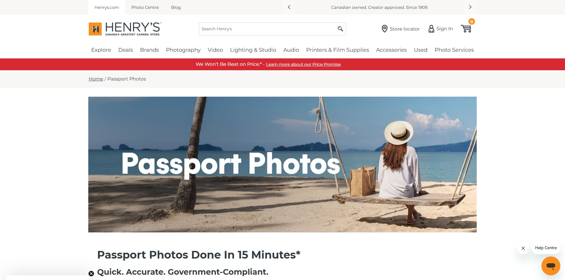 Henry's Promo Code