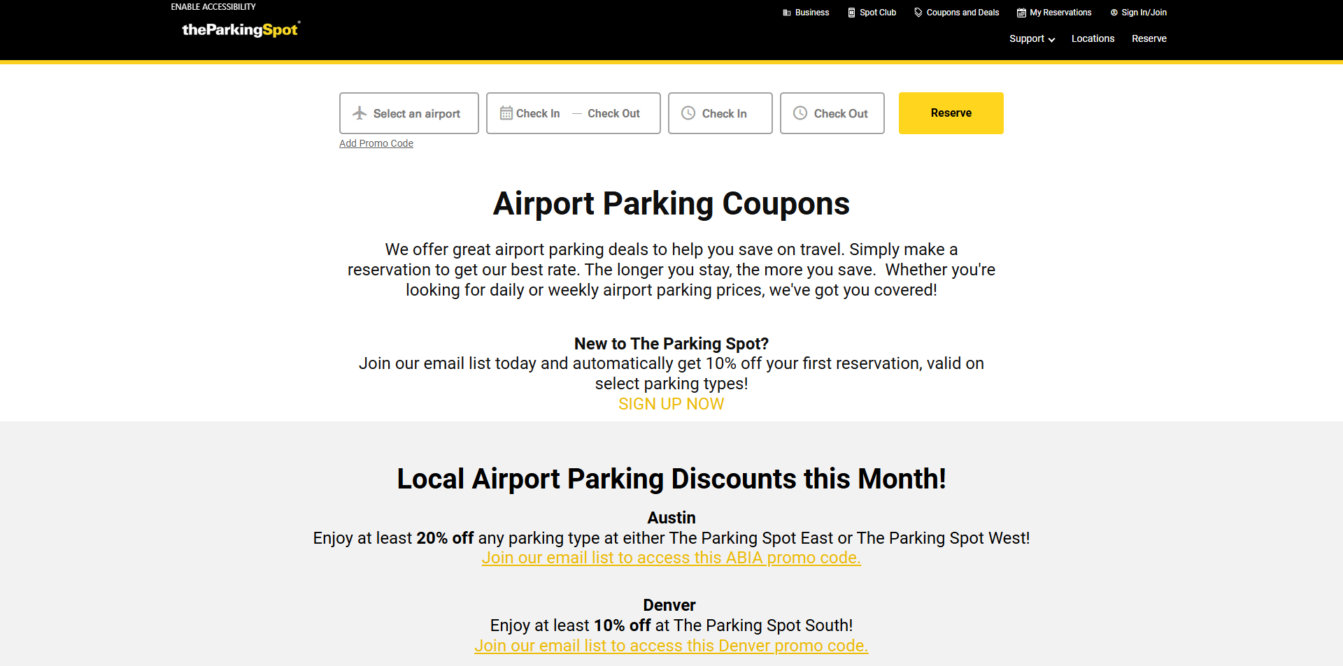 The Parking Spot Promo Code