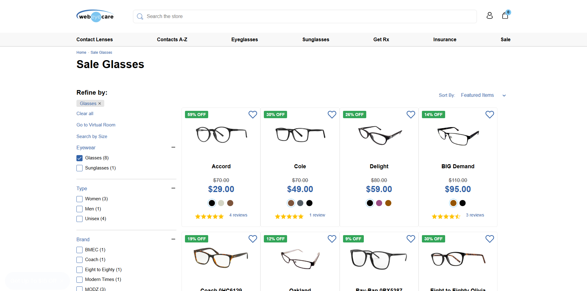 WebEyeCare discount code