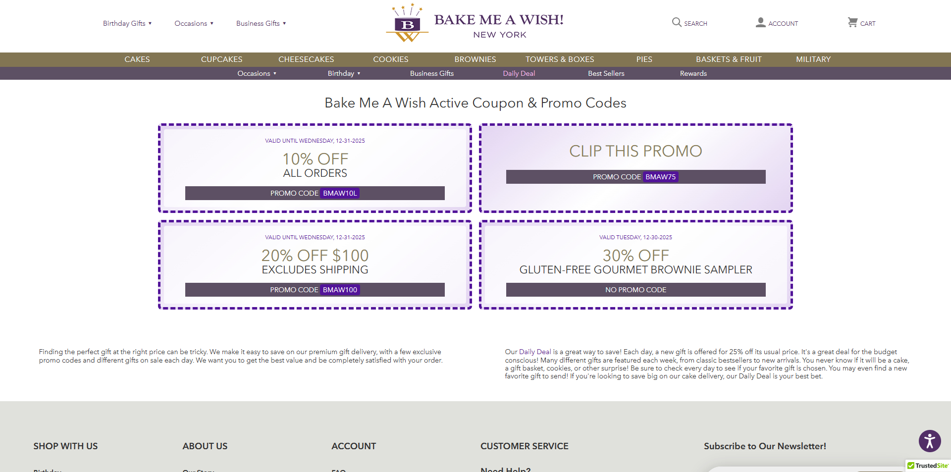 Bake Me A Wish discount code