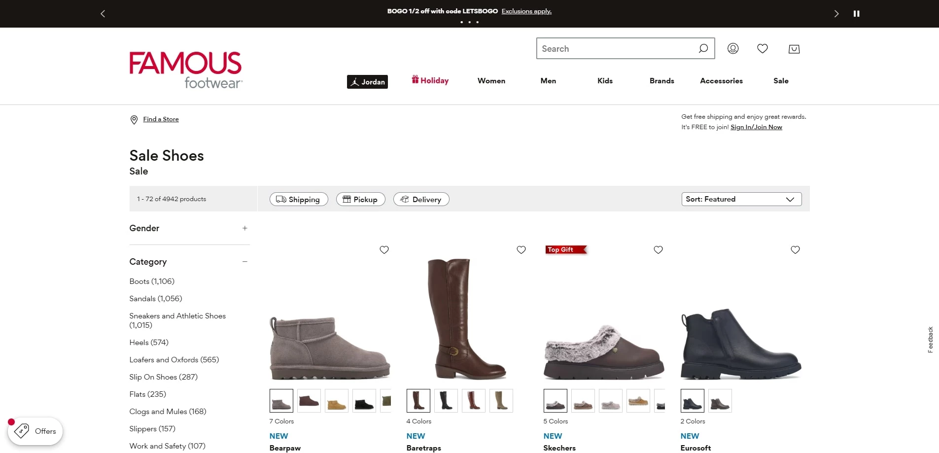 Famous Footwear promo code