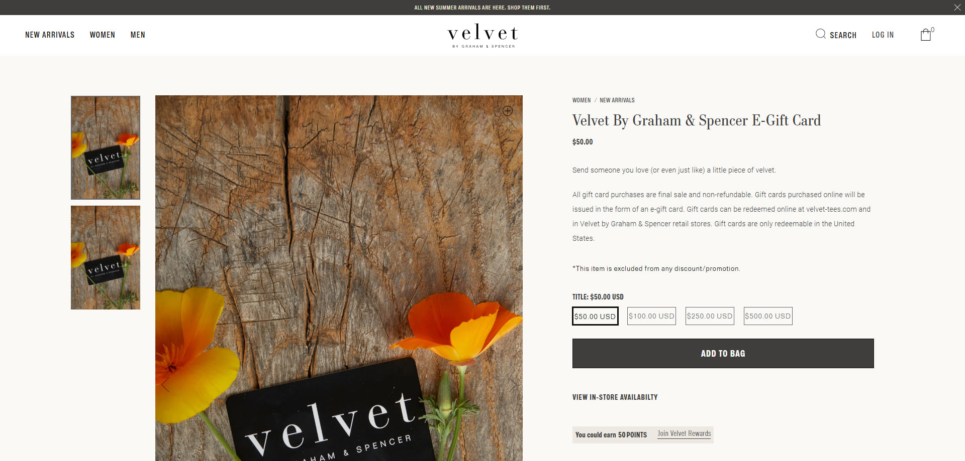 Velvet Promo Code