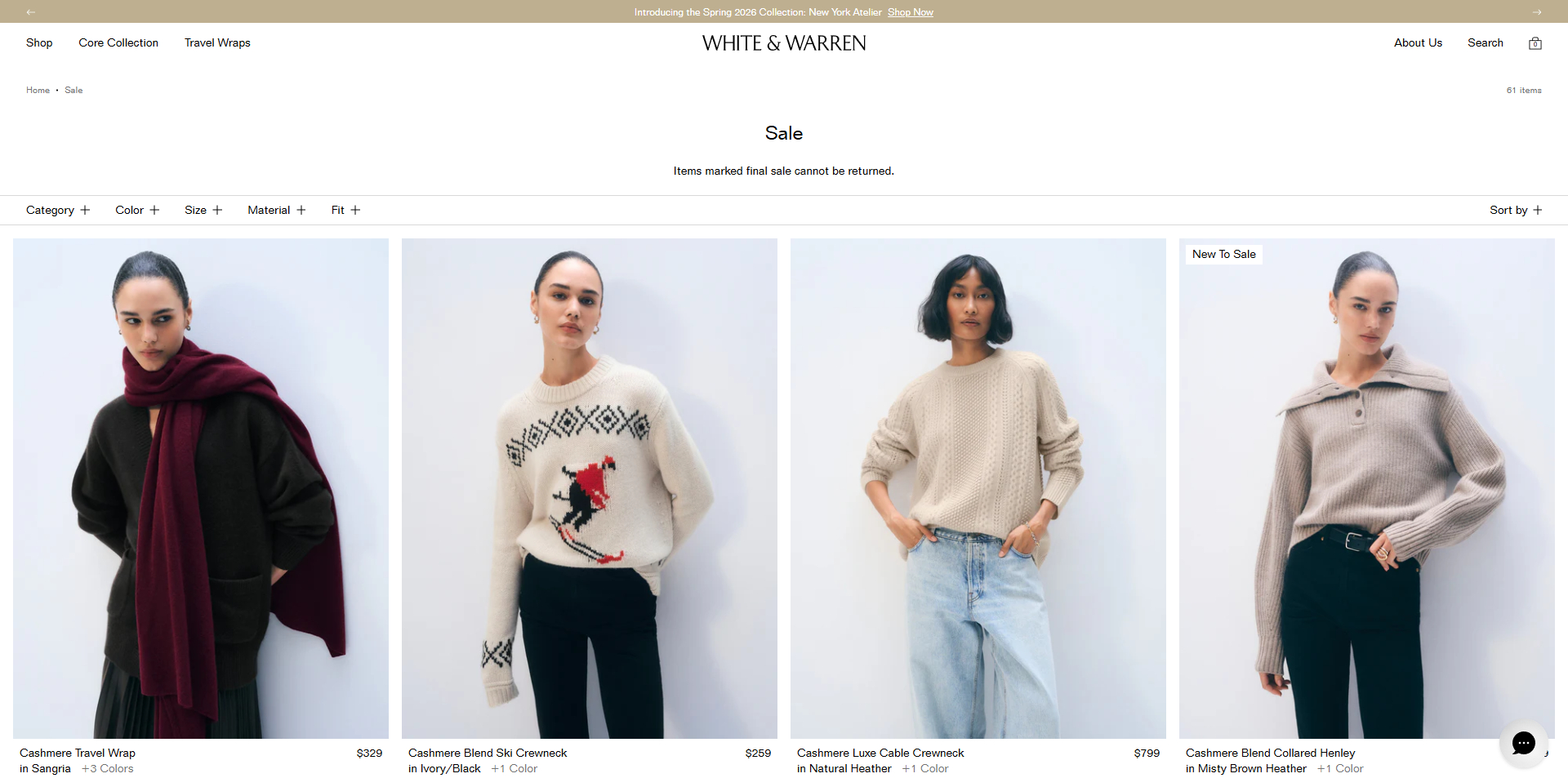White + Warren discount code