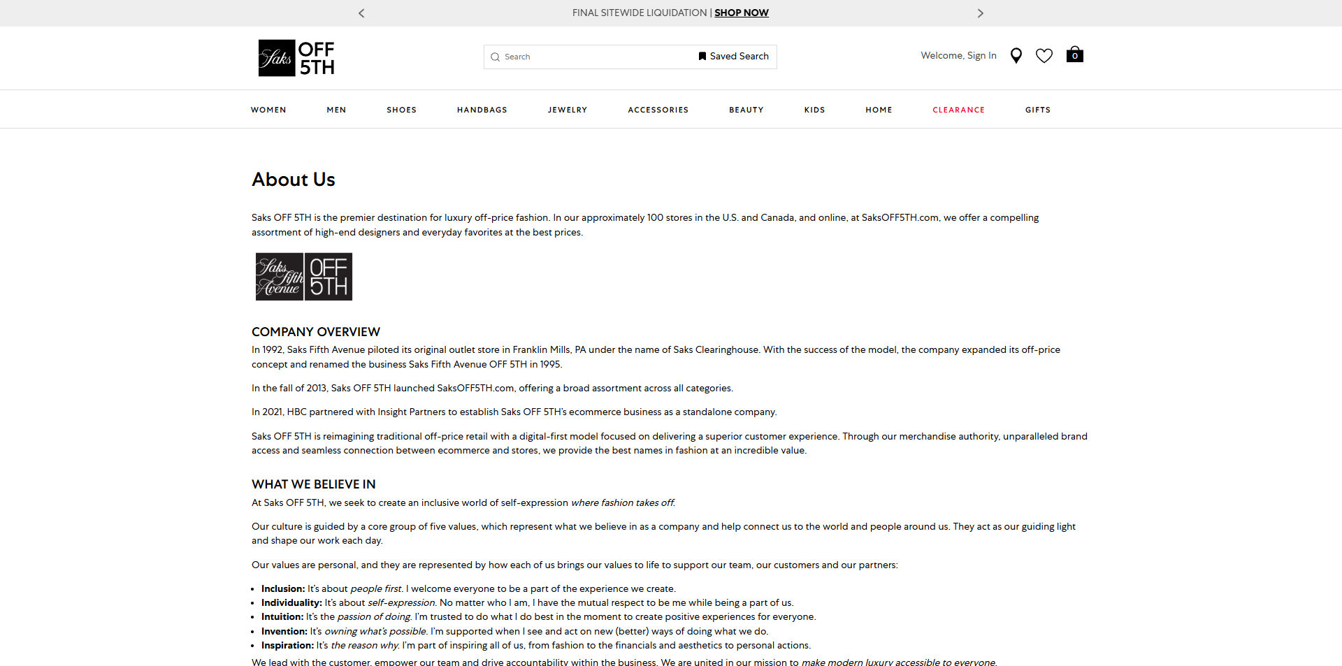 Saks Off 5th Promo Code