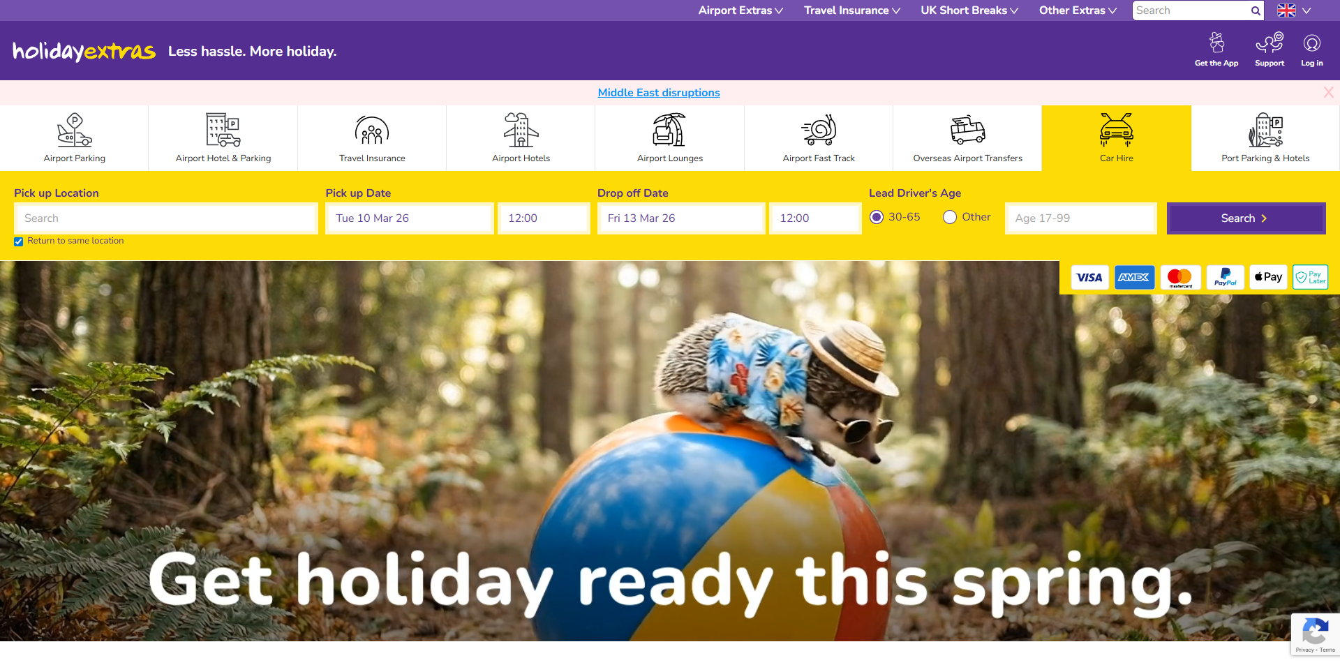 Holiday Extras discount code